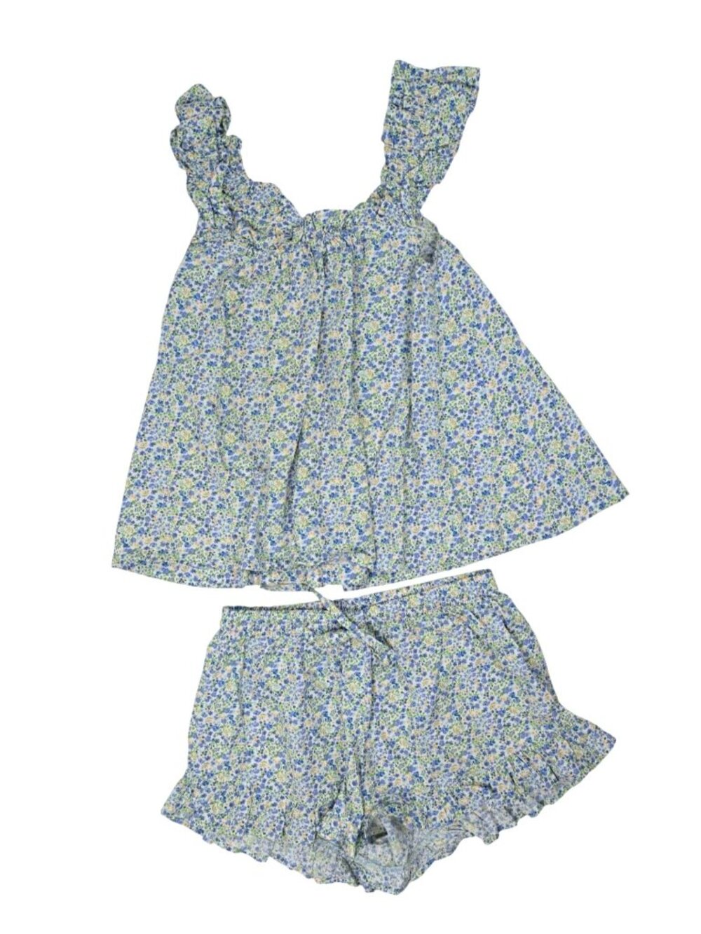 Piyama Nicolette Sleep Set Cotton in Floret Blue